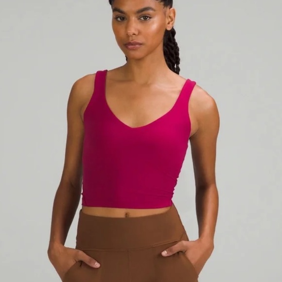 lululemon athletica Tops - Lululemon Align Crop Tank Top Magenta Purple Pink 4